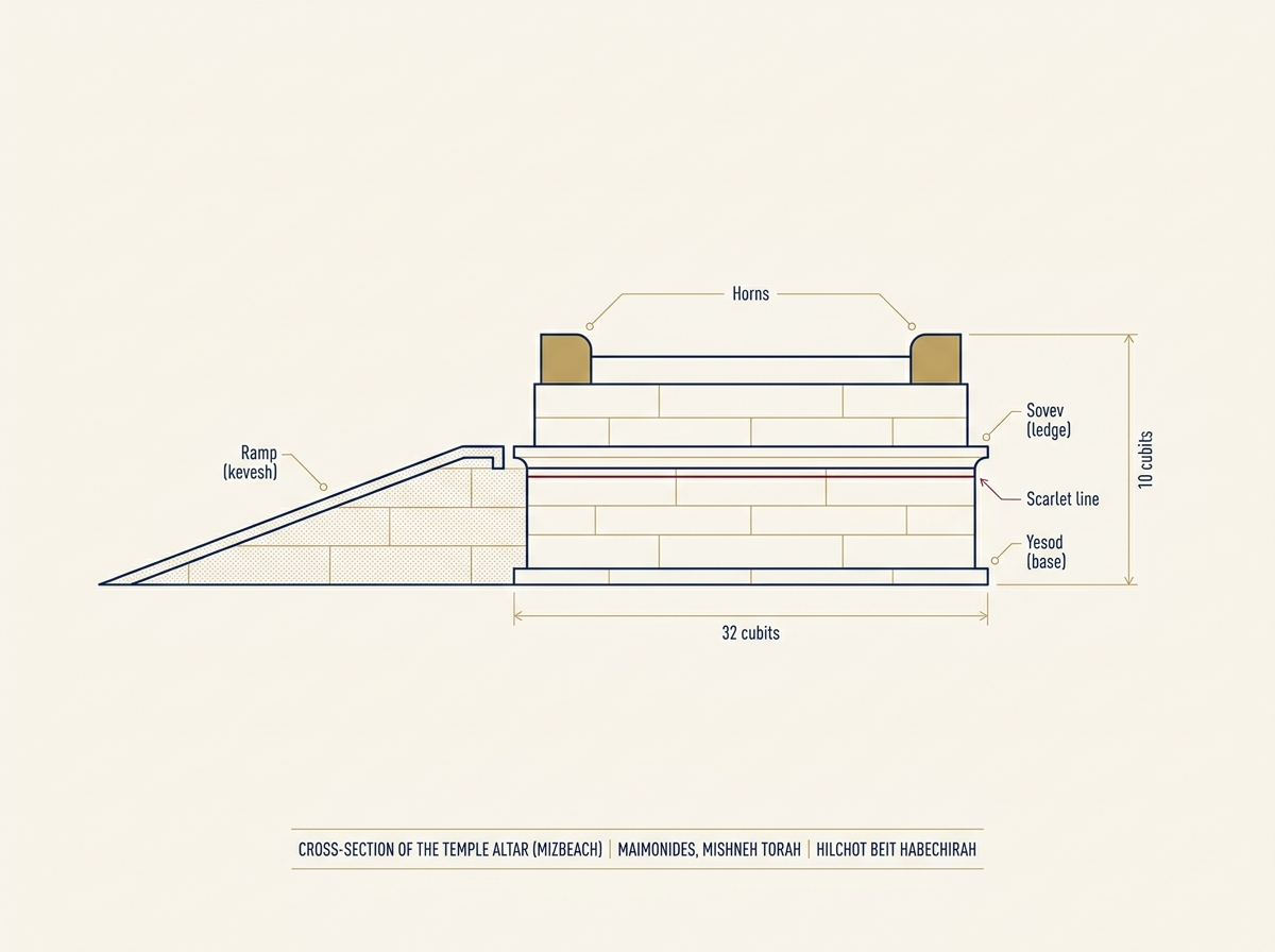 Blueprint side view of the Altar