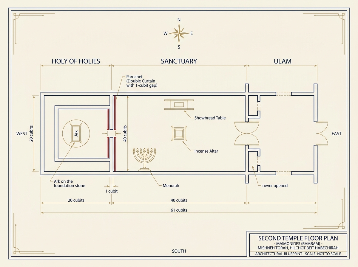 Floor plan of the Temple building