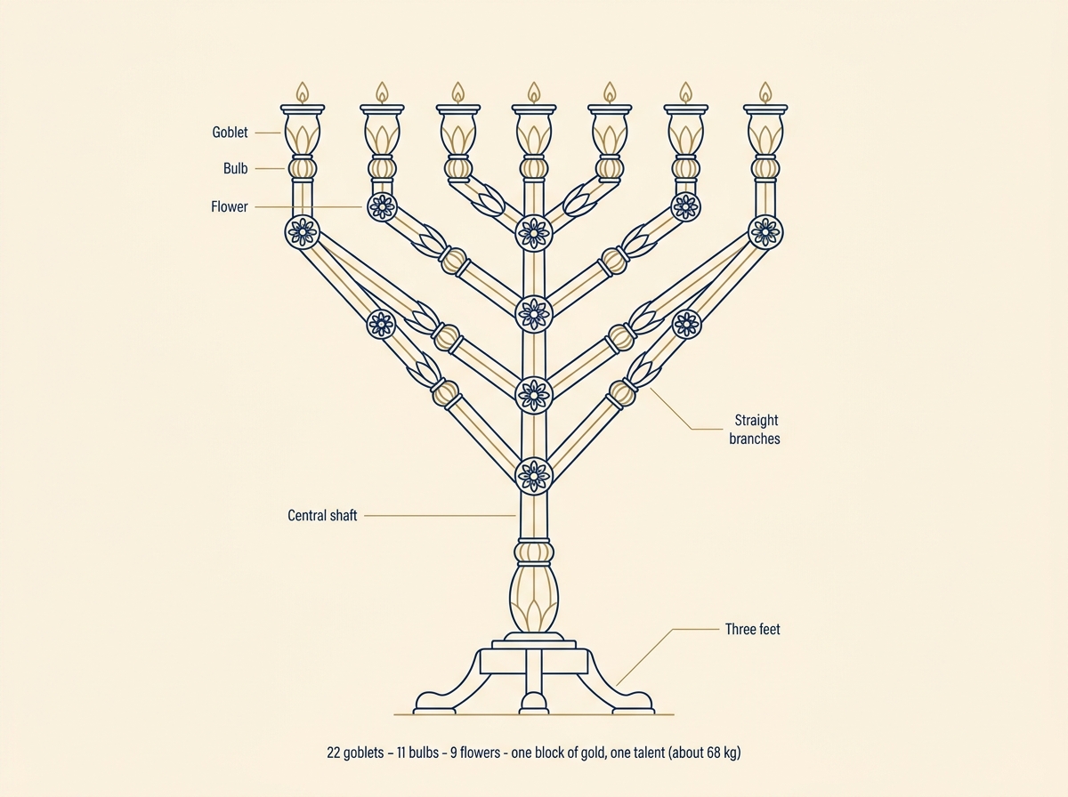 Blueprint of the Menorah